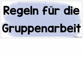 Vorschau - Poster - Regeln für die Gruppenarbeit - Seite 1