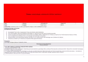 Vorschau - Stundenentwürfe - Sequenzplanung/ Reihenplanung: Lesestrategie - unbekannte Wörter/ Fremdwörter markieren (Klasse 2) - Seite 1