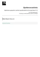 Vorschau - Stundenentwürfe - Afghanistan: geografisch, politisch, gesellschaftlich mit Lösung Klasse 9-12 - Seite 1