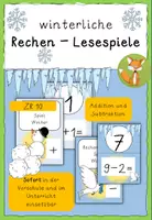 Vorschau - Spiele - Winterliche Rechen-Lesespiele Klasse 1 - Deckblatt