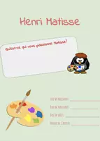 Aperçu - Feuilles d'exercices - Henri Matisse - Feuille de Travail - Page de couverture