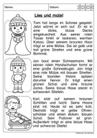 Vorschau - Arbeitsblätter - Lesen und Malen Winter Weihnachten - Seite 3