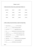 Vorschau - Arbeitsblätter - Partizip I oder II (mit Lösung) - Deckblatt