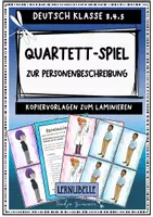 Vorschau - Spiele - Quartett-Spiel zur Personenbeschreibung - Deckblatt
