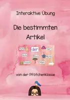 Vorschau - Spiele - Interaktive Übung der bestimmten Artikel für digitale Tafel + Tablet - Deckblatt