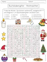 Vorschau - Arbeitsblätter - Buchstabengitter WEIHNACHTEN Suchsel 2fach differenziert - Seite 2