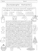 Vorschau - Arbeitsblätter - Buchstabengitter WEIHNACHTEN Suchsel 2fach differenziert - Seite 3