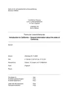 Vorschau - Stundenentwürfe - Unterrichtsentwurf Englisch - California mit ABs - Note 1 - Seite 1