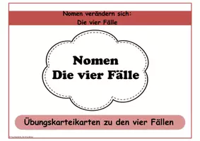 Vorschau - Stationenlernen - Nomen 4 Fälle Wortarten Übungsheft Karteikarten Aufgaben Klasse 4 - 6 - Seite 1