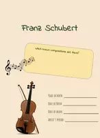 Aperçu - Feuilles d'exercices - Franz Schubert - Feuille de travail anglais - Page de couverture