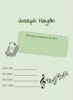 Aperçu - Feuilles d'exercices - Joseph Haydn - Feuille de travail anglais - Page de couverture
