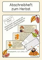 Vorschau - Arbeitsblätter - Abschreibheft zum Herbst - Klasse 2/3 - Deckblatt