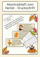 Vorschau - Arbeitsblätter - Abschreibheft zum Herbst - Klasse 2/3 - Seite 1