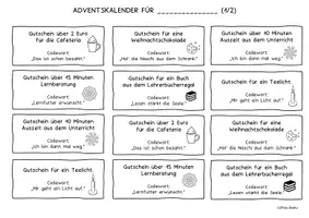Vorschau - Anderer Materialtyp - Adventskalender Nimm & Gib für die Oberstufe Last-Minute - Seite 1