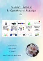 Vorschau - Spiele - Verkehrserziehung - Tafelspiel - sicher als Fußgänger unterwegs - SAS - Deckblatt