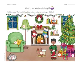 Vorschau - Arbeitsblätter - Lesespur / Lesespurgeschichte - Weihnachten (zweifach differenziert) - Seite 1