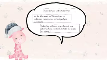 Vorschau - Präsentationen/Tafelbilder - INTERAKTIVER ADVENTSKALENDER // WEIHNACHTEN // KLASSE 2 // MATHEMATIK // ZAHLENRAUMERWEITERUNG 100 - Seite 1