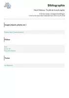 Aperçu - Feuilles d'exercices - Henri Matisse - Feuille de travail anglais - Page 1