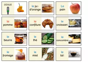 Vorschau - Stationenlernen - Französisch - Domino "Le petit-déjeuner" - Seite 2