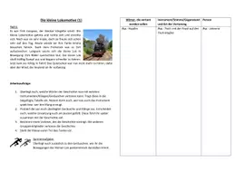Vorschau - Arbeitsblätter - Die kleine Lok - Klanggeschichte - Deckblatt