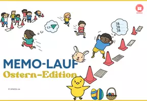 Vorschau - Spiele - Memo-Lauf für den Sportunterricht – Gedächtnis-Lauf Ostern-Edition - Seite 1