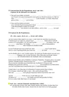 Vorschau - Arbeitsblätter - Präpositionen mit Akkusativ - Übungsblätter A2 - Seite 1