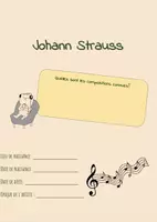 Aperçu - Feuilles d'exercices - Johann Strauss - Feuille de travail - Page de couverture