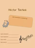 Aperçu - Feuilles d'exercices - Hector Berlioz - Feuille de travail - Page de couverture