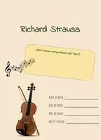 Aperçu - Feuilles d'exercices - Richard Strauss - Feuille de travail anglais - Page de couverture