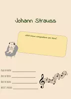 Aperçu - Feuilles d'exercices - Johann Strauss - Feuille de travail anglais - Page de couverture