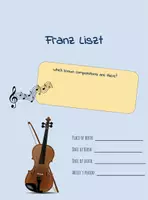 Aperçu - Feuilles d'exercices - Franz Liszt - Feuille de travail anglais - Page de couverture