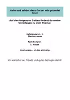 Vorschau - Stundenentwürfe - Religion Unterrichtsentwurf Examen Max Lucado - Du bist einmalig Bodenbild - Deckblatt