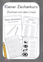 Vorschau - Arbeitsblätter - Kleiner Zeichenkurs: Zeichnen mit dem Lineal - Deckblatt