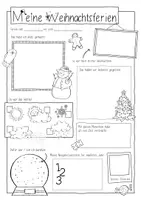 Vorschau - Mal- und Bastelvorlagen - Weihnachtszeit / Weihnachtsferien - in Sketchnotes - Seite 3