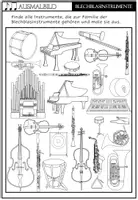 Vorschau - Arbeitsblätter - Instrumentenfamilien - Ausmalbilder - Seite 2