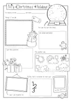 Vista previa - Hojas de trabajo - My Christmas Holidays - in Sketchnotes - página 3