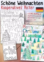 Vorschau - Mal- und Bastelvorlagen - Weihnachten / Winter - Kooperatives Poster SPENDENAKTION - Deckblatt