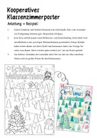 Vorschau - Mal- und Bastelvorlagen - Weihnachten / Winter - Kooperatives Poster SPENDENAKTION - Seite 1