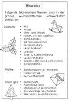 Vorschau - Stundenentwürfe - Lernwerkstatt - Weihnachten - Stationsarbeit für die 2. Klasse ( Deutsch, Mathe, Kunst) - Seite 1