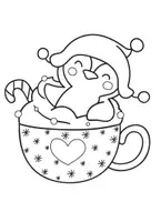 Vorschau - Mal- und Bastelvorlagen - Weihnachten Pinguine Ausmalbilder/Malvorlagen - Feinmotorik - Seite 2