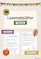 Vorschau - Arbeitsblätter - Lesemalblätter "Herbst" (differenziert) - Deckblatt
