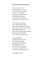 Vorschau - Arbeitsblätter - Gedicht Ich hab mich lieb Ich hab dich gern - Deckblatt