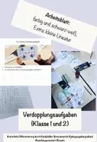 Vorschau - Arbeitsblätter - Verdopplungsaufgaben_Klecksbilder im Matheunterricht - Deckblatt