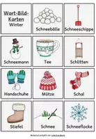 Vorschau - Fördermaterial/Inklusion - Wort-Bild-Karten Winter #edukilights22 - Seite 1