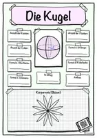 Vorschau - Unterrichtsreihen - Geometrische Körper - Steckbrief Kugel - Mathe - Geometrie - Differenziert - Deckblatt