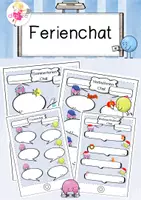 Vorschau - Arbeitsblätter - Ferienchat im Unterricht - Deckblatt