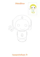 Aperçu - Jeux - Coloriage robot cycle 1 - Page de couverture