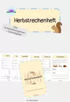 Vorschau - Arbeitsblätter - Herbstrechenheft - Deckblatt