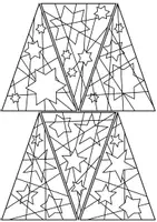 Vorschau - Mal- und Bastelvorlagen - Kooperativer Tannenbaum - Muster: Stern Mosaik Weinter Weihnachten - Seite 2