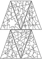 Vorschau - Mal- und Bastelvorlagen - Kooperativer Tannenbaum - Muster: Stern Mosaik Weinter Weihnachten - Seite 3